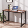 Computer Desk Dining Table Home Office Workstation w/ White Metal Frame,