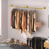 Extra Long Industrial Gold Pipe Clothing Rack Wall Ceiling Clothes Garment Rack