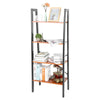 Vintage Metal Ladder Shelving 4 Tier Tall Bookshelf Plant Stand Storage Shelf