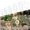 Set of 5 White Cube Metal Flower Stand Pedestal Plinth Table Centrepiece 20-35cm