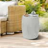 Large Concrete Side Table Drum End Table Decorative Garden Stool Indoor Outdoor