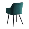 Set of 2 Dining Chairs Velvet Faux Leather Seat Modern Kitchen Chairs