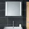 Bathroom Mirror Cabinet with Shaver Socket Illuminated LED Lights Demister Pad