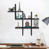 Floating Shelves Criss Cross Wall Shelf Hanging Home Office Storage Display Rack