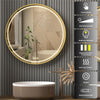 32" Round LED Illuminated Bathroom Mirror Demister Anti-fog HD Glass Makeup