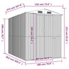Garden Shed Grey 192x274x223 Galvanised Steel K8R3