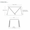 Foldable 2 Bow Sunshade Top Boat Canopy Cover Aluminum Alloy Pole Oxford Cloth