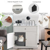 Large Cat Litter Box Enclosure Hidden Cat Washroom Furniture W/ Drawer & 2 Doors