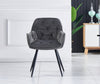 2/4PCS Dining Chairs Set Velvet Padded Seat Metal Leg Kitchen ArmChairs Office