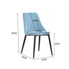 4Pcs Blue Velvet Dining Chairs Kitchen Dinning Room Metal Leg Modern Padded Seat