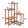 6 Tier Corner Shelf Shelving Rack Unit Display Stand Decora Plants Natural Wood