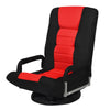 Folding Floor Gaming Sofa Chair 6-Position Adjustable Recliner Swivel Armchair