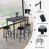 Industrial 5 Pieces Bar Table and 4 Stools Set Dining Table Chair Set Kitchen