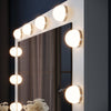Dressing Table White Vanity Set Makeup Desk with Stool Mirror Drawer LED Lights