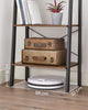 Industrial Ladder Bookcase Tall Kitchen Shelf Storage Rack Metal Shelving Unit