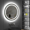 Large Slim LED Bathroom Mirror Round 600-800mm Light up Illuminated Demister Pad