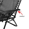 2 x Textoline Zero Gravity Chair Garden Pool Reclining Folding Sun Black Lounger