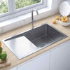 Handmade Kitchen Sink Plumbing Utility Waste Basin Stainless Steel