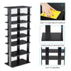 7-tier Double Shoe Storage Tower Organiser Unit Home Display Shelf Rack Stand