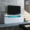 Modern TV Stand High Gloss Unit Cabinet With RGB LED Light 2 Doors & 3 Drawers