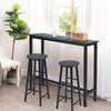 Set of 2 Bar Stools Faux Marble Pub Chair Round Kitchen Dining Chair W/ Footrest