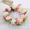 30cm Fake Rose Flower Door Wreath Wall Hanging Spring Floral Home Wedding Decor