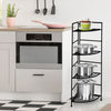 Folding Corner Plant Stand 4 Tier Metal Storage Shelf Flower Display Rack