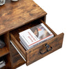Wood File Cabinet with 3 Drawers Rustic Brown Office Cabinet File Storage New