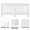 Modern Radiator Cover Cabinet MDF Vertical Slat Shelve Home Furniture White