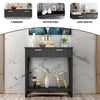 Modern Console Table 2 Drawer w/Shelf Dressing Table Hallway Hall Desk Furniture