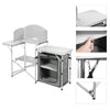Portable Camping Kitchen Table Outdoor Folding Garden Picnic Desk w/ Storage Bag