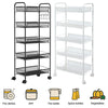 5 Tiers Metal Kitchen Trolley Cart Salon Beauty SPA Storage Shelf Rolling Wheels