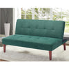 2 Seater Sofa Bed New Convertible Fabric Padded Sofabed Couch Recliner Wood Legs