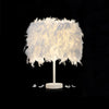 Feather Table Lamp Bedside Light Lampshade Reading Bedroom Shade Night Lamps LED