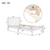 3ft Wooden Bed Frame Solid Pine Wood Single Size Bed White 90 x 190 cm NS