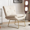 Stylish Accent Chair for Living Room Velvet Armchair Occasional Tub Chairs Cream