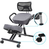 Kneeling Chair w/Mesh Back Support&Wheels Adjustable Posture Computer Desk Chair