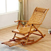 Adjustable Bamboo Rocking Chair Folding Lounger Recliner Armchair Garden Patio