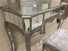 Argent Mirrored 1 Drawer Dressing Table Set. Bedroom Furniture Champagne Silver