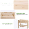 Raised Garden Bed Patio Elevated Flower Planter Boxes w/ Removable Grow Dividers