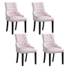 1/2/4/6 Dining Chairs Armchair High Back Linen/Velvet Upholstered Wood Legs Home