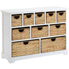 Large Chest of Drawers with Baskets Solid Wood Hallway Bedroom Living Room
