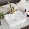 MULTI SHAPE BATHROOM CLOAKROOM COUNTERTOP CERAMIC BASIN SINK & POP UP WASTE SETS