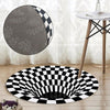 Round 3D printed Vortex Illusion Anti-slip Living-room Rug Carpet Floor Door Mat