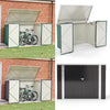 6FT 7FT GALVANIZED XL STEEL LOCKABLE SHED GARDEN BIKE BINS STORAGE GARBAGE HOUSE