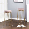 2X Velvet Bar Stools Bar Chairs Pub High Chairs Breakfast Kitchen Bar Bistro UK