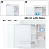 Small White Dressing Table Sliding Mirror Dresser Bedroom Makeup Desk with Stool