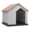 Large Plastic Dog Kennel Pet House Weatherproof Indoor Outdoor Animal Shelter XL