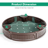 4 ft Elliptic Round w/Waterproof Cover Bottom Liner & Built-in Corner Seating