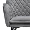 Dining Chairs Velvet Tub Chairs with Soft Padded Backrest and Arms Grey 2/4/6pcs